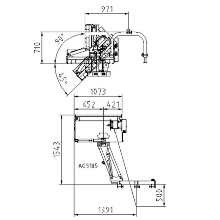 Broyeur d'accotement AGS 105 pour micro-tracteur