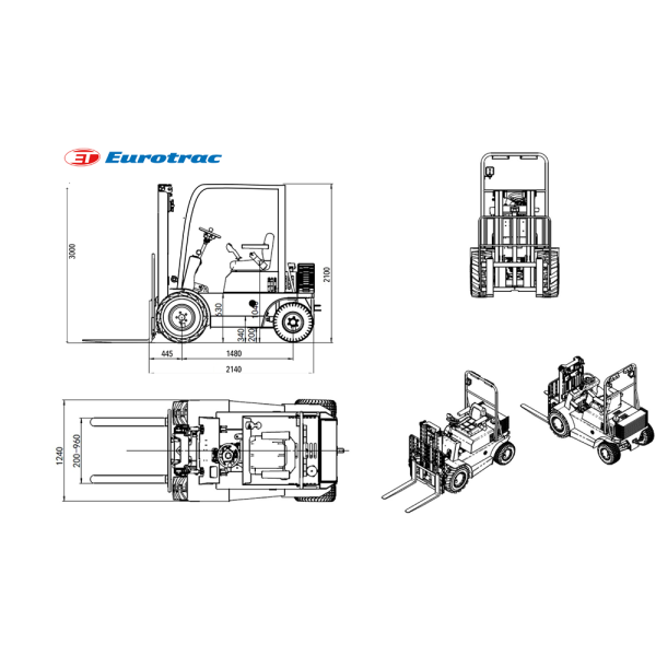 Chariot élévateur EUROTRAC AGRI 12