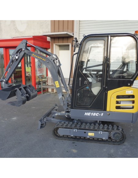 Mini-pelle EUROTRAC HE18 Cabine