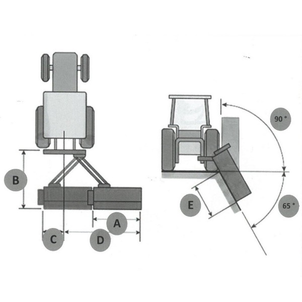 Broyeur d'accotement AGL 130 MINI pour micro-tracteur