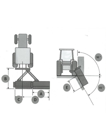 Broyeur d'accotement AGL 130 MINI pour micro-tracteur
